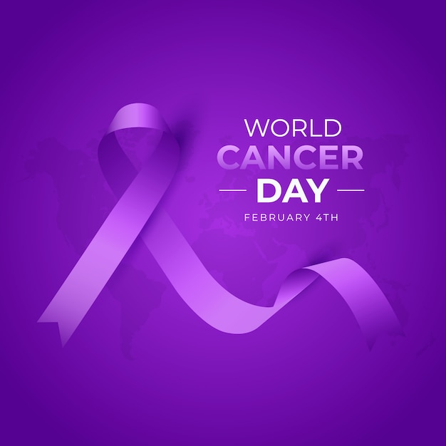 Illustration réaliste de la journée mondiale du cancer