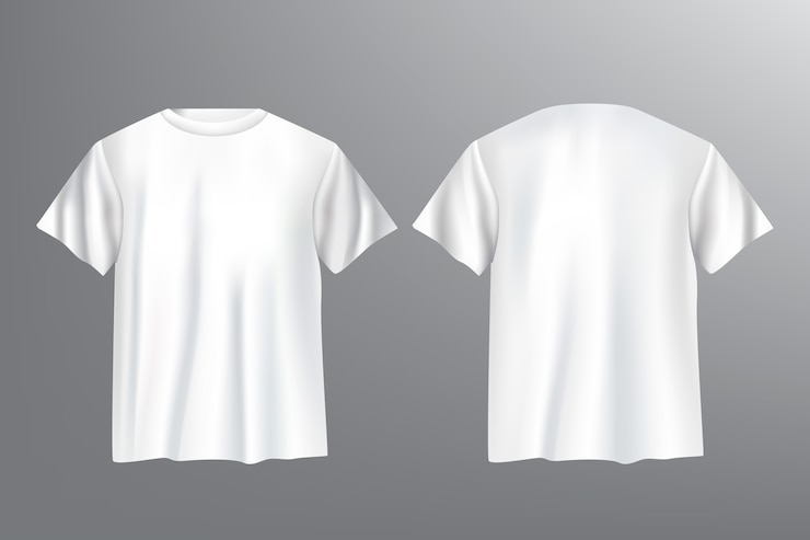 Vecteur illustration réaliste d'une maquette de t-shirt