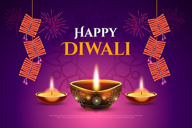 Illustration réaliste pour la célébration de diwali