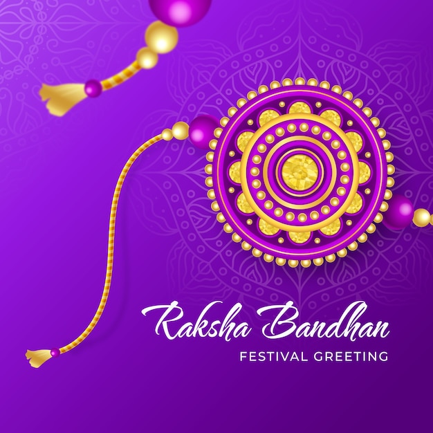 Vecteur illustration réaliste pour la célébration du raksha bandhan