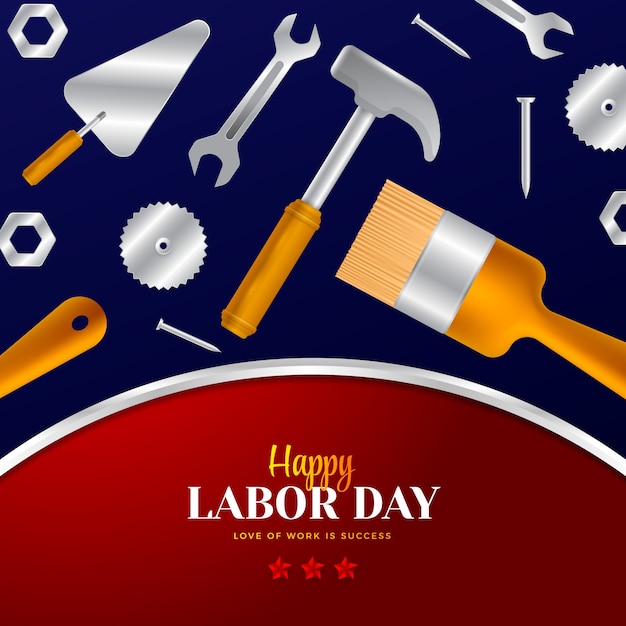 Illustration réaliste pour la célébration de la fête du travail