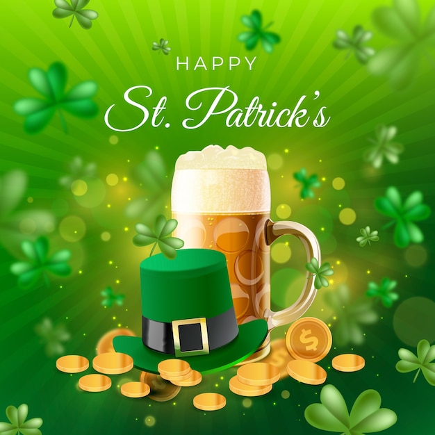 Illustration Réaliste Pour La Célébration De La Saint-patrick