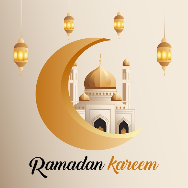 Vecteur illustration réaliste vectorielle de ramadan kareem