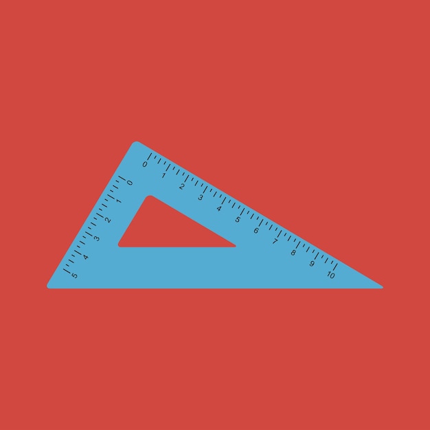 Vecteur illustration de règle triangle sur fond transparent