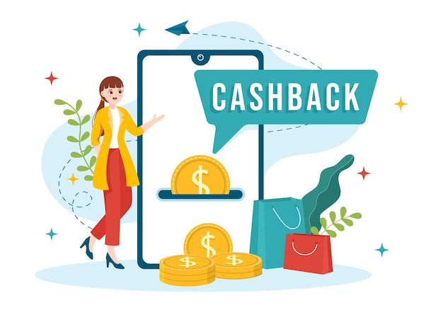 Illustration de remise en argent avec paiement financier au service de remise en argent pour un acheteur