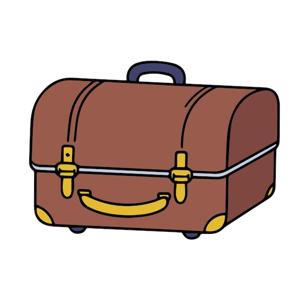 une illustration remplie d'une valise brune