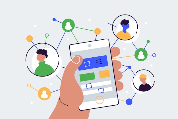 Illustration de réseau social