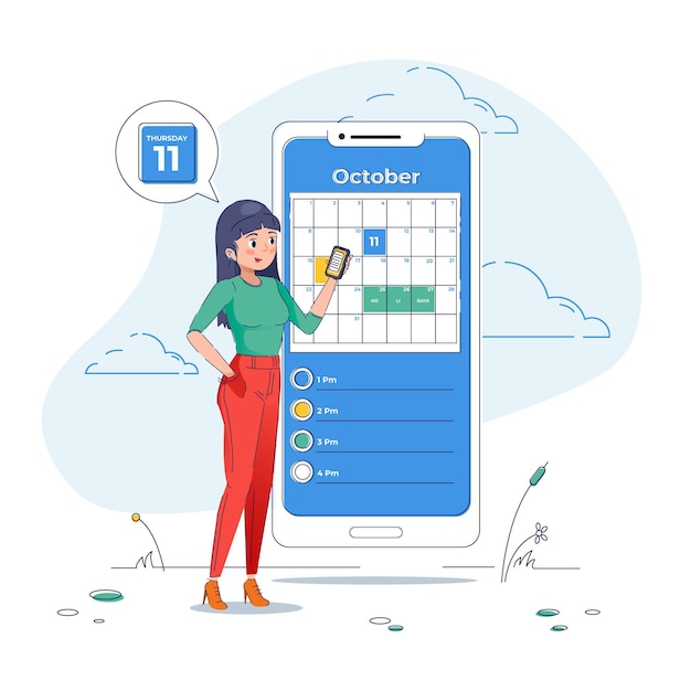 Illustration De Réservation De Rendez-vous