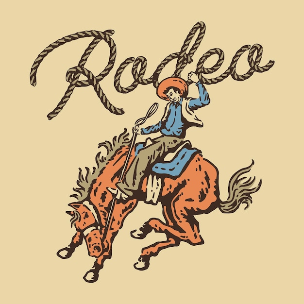 Vecteur illustration de rodéo