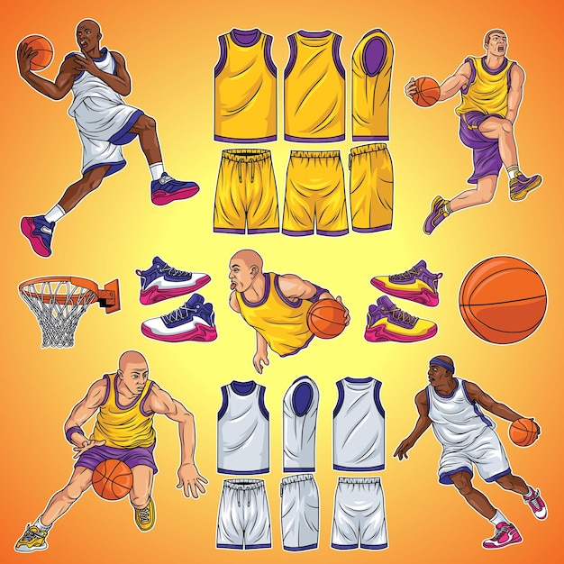 Vecteur illustration de sac de basket