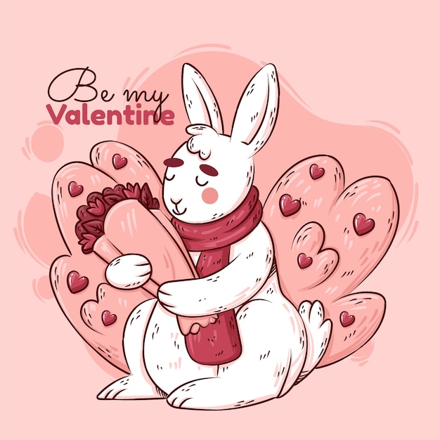 Illustration De La Saint-valentin Dessinée à La Main