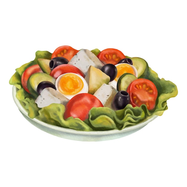 Illustration De Salade Aquarelle