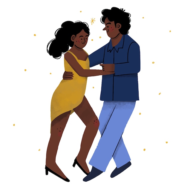 Illustration de salsa design plat dessiné à la main