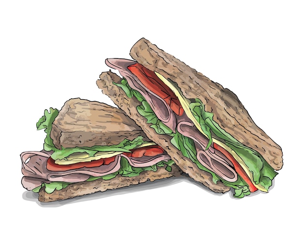 Vecteur illustration de sandwich