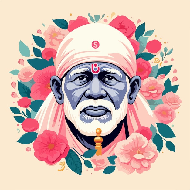 Vecteur illustration de sathya sai baba