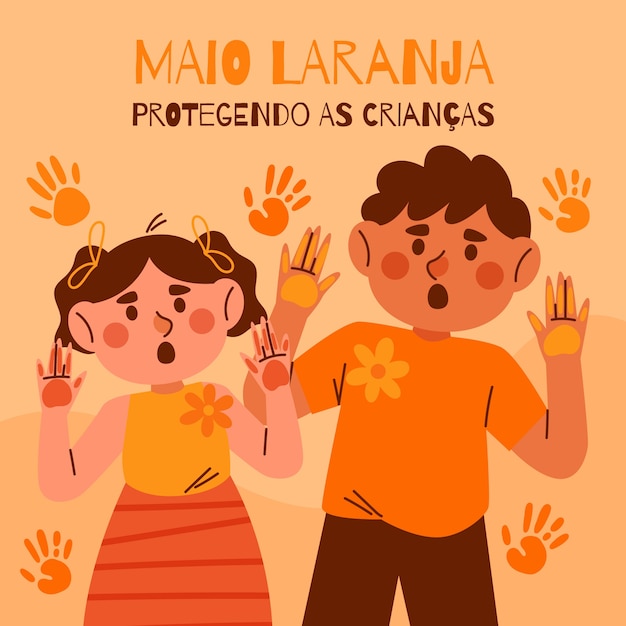 Illustration De Sensibilisation à Plat Maio Laranja