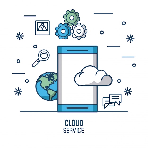 Illustration De Service Informatique En Nuage