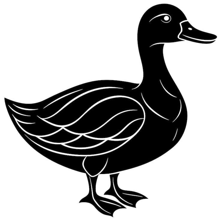 Vecteur illustration de silhouette d'animaux dessinée à la main
