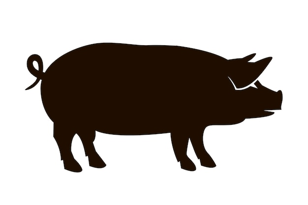 illustration de la silhouette de cochon