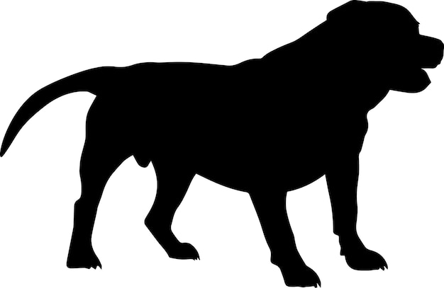 Illustration de la silhouette du Rottweiler par vecteur
