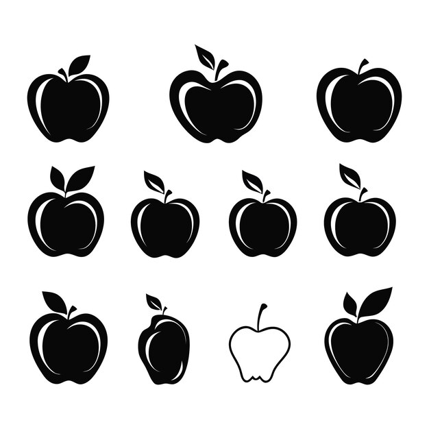 Illustration de la silhouette de la pomme dans le clip art