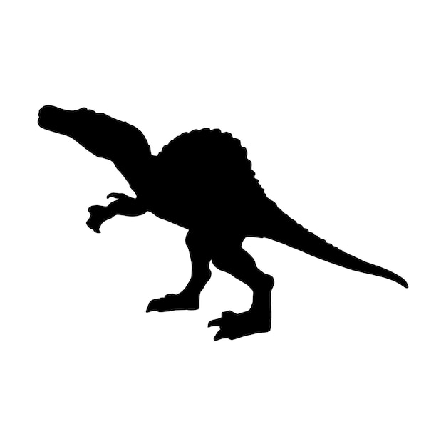 Vecteur illustration de la silhouette d'un spinosaurus