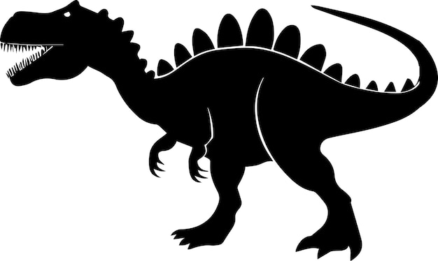 Vecteur illustration de silhouette vecteur dinosaure