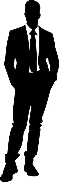 illustration de silhouette vecteur homme d'affaires