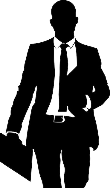 illustration de silhouette vecteur homme d'affaires