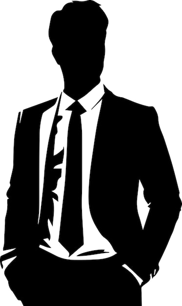 illustration de silhouette vecteur homme d'affaires