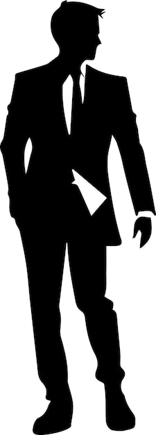 illustration de silhouette vecteur homme d'affaires