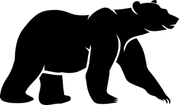 Illustration de silhouette vecteur ours polaire