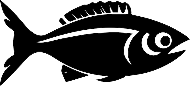 Vecteur illustration de silhouette vecteur poisson bleu