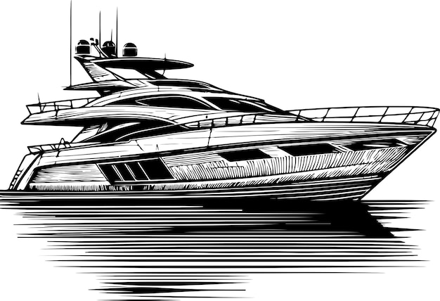 Vecteur illustration de la silhouette vectorielle du bateau vectoriel