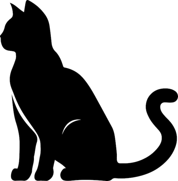 illustration de la silhouette vectorielle du chat