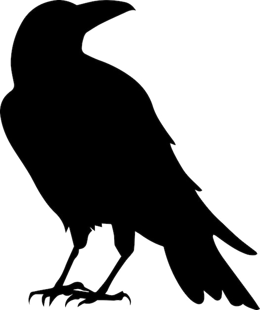 Vecteur illustration de la silhouette vectorielle du corbeau 8