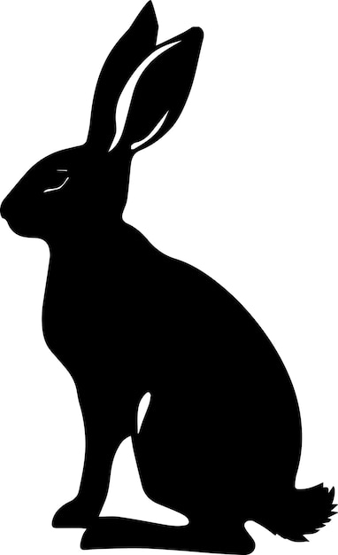 L'illustration De La Silhouette Vectorielle Du Lapin