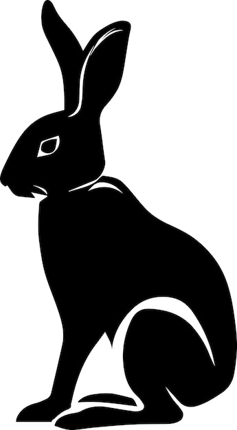 Vecteur illustration de la silhouette vectorielle du lapin