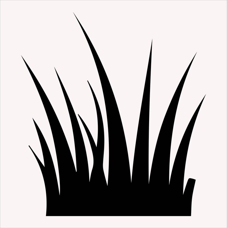 Vecteur illustration de la silhouette vectorielle de l'herbe