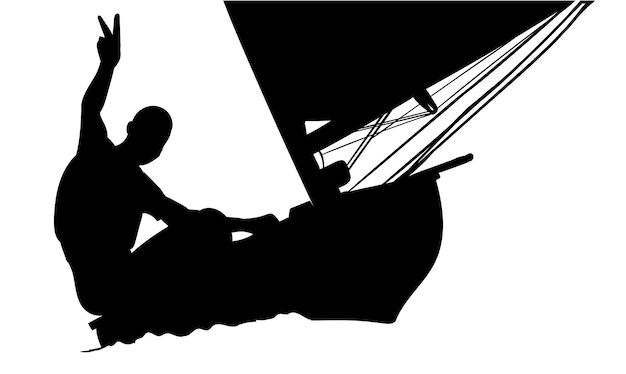 illustration de silhouette de voile