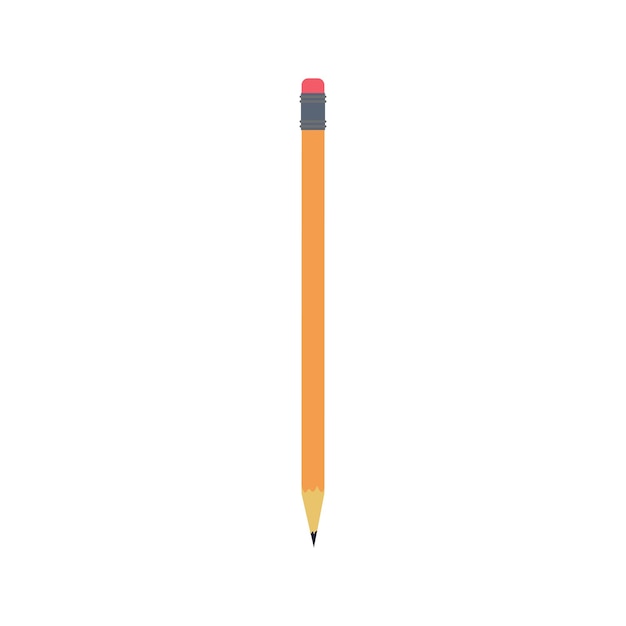 Illustration Simple Au Crayon. Conception Plate De Fournitures Scolaires. Papeterie De Bureau Et Fournitures Scolaires D'art.