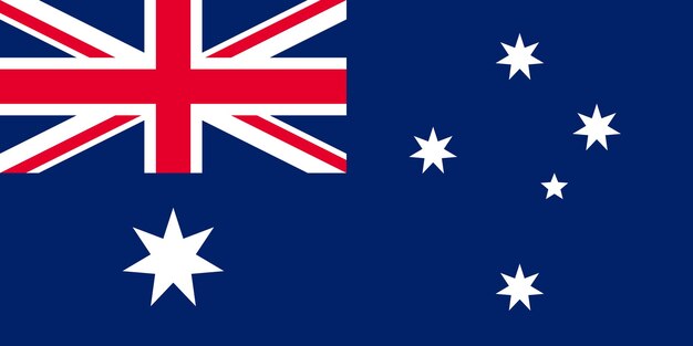 Vecteur illustration simple du drapeau australien pour le jour de l'indépendance ou les élections