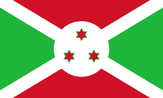 Illustration simple du drapeau burundais pour le jour de l'indépendance ou les élections