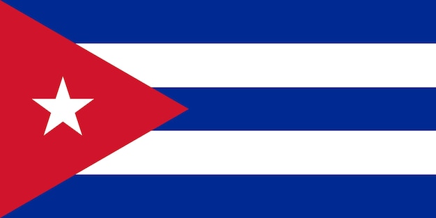 Vecteur illustration simple du drapeau cubain pour le jour de l'indépendance ou les élections