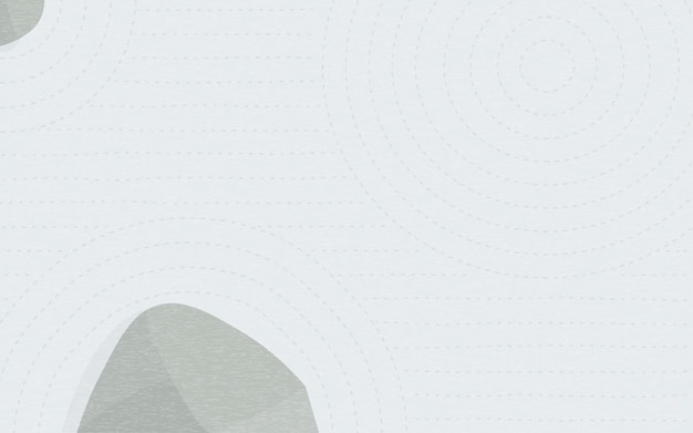 Illustration simple du jardin japonais de Karesansui