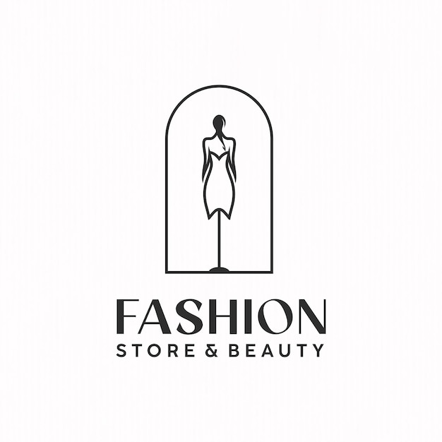 Vecteur illustration simple du logo d'une boutique de mode