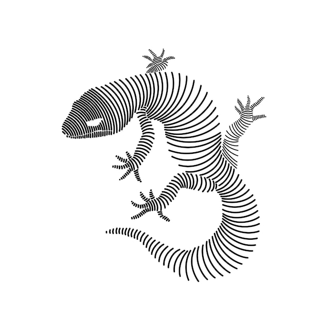 Vecteur une illustration simple d'un gecko 3