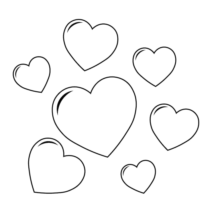 Vecteur illustration simple de l'icône du cœur pour la saint-valentin