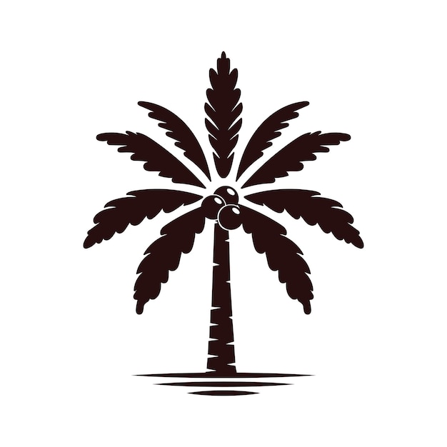 Vecteur illustration simple et minimaliste de la date de palme ou de la noix de coco