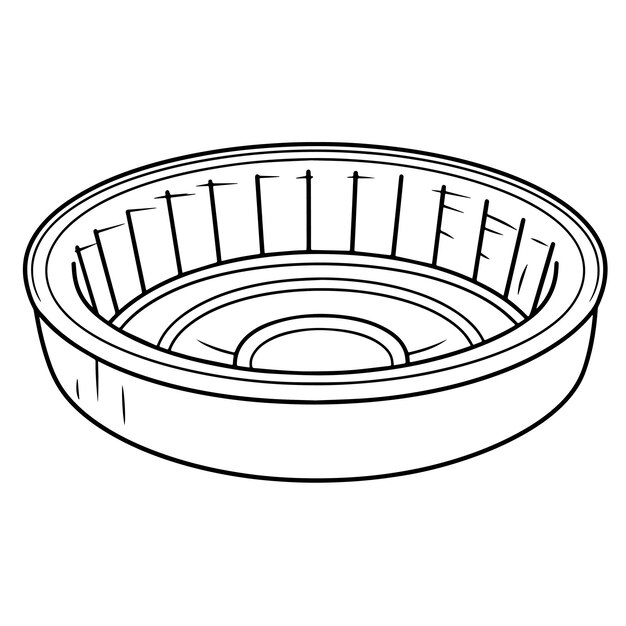 Vecteur illustration simplifiée d'un cendrier en format vectoriel adapté à diverses fins